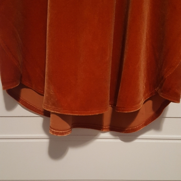 NWT MADEWELL BURNT ORANGE VELVET BUTTERFLY SLEEVE TOP M - Picture 6 of 7